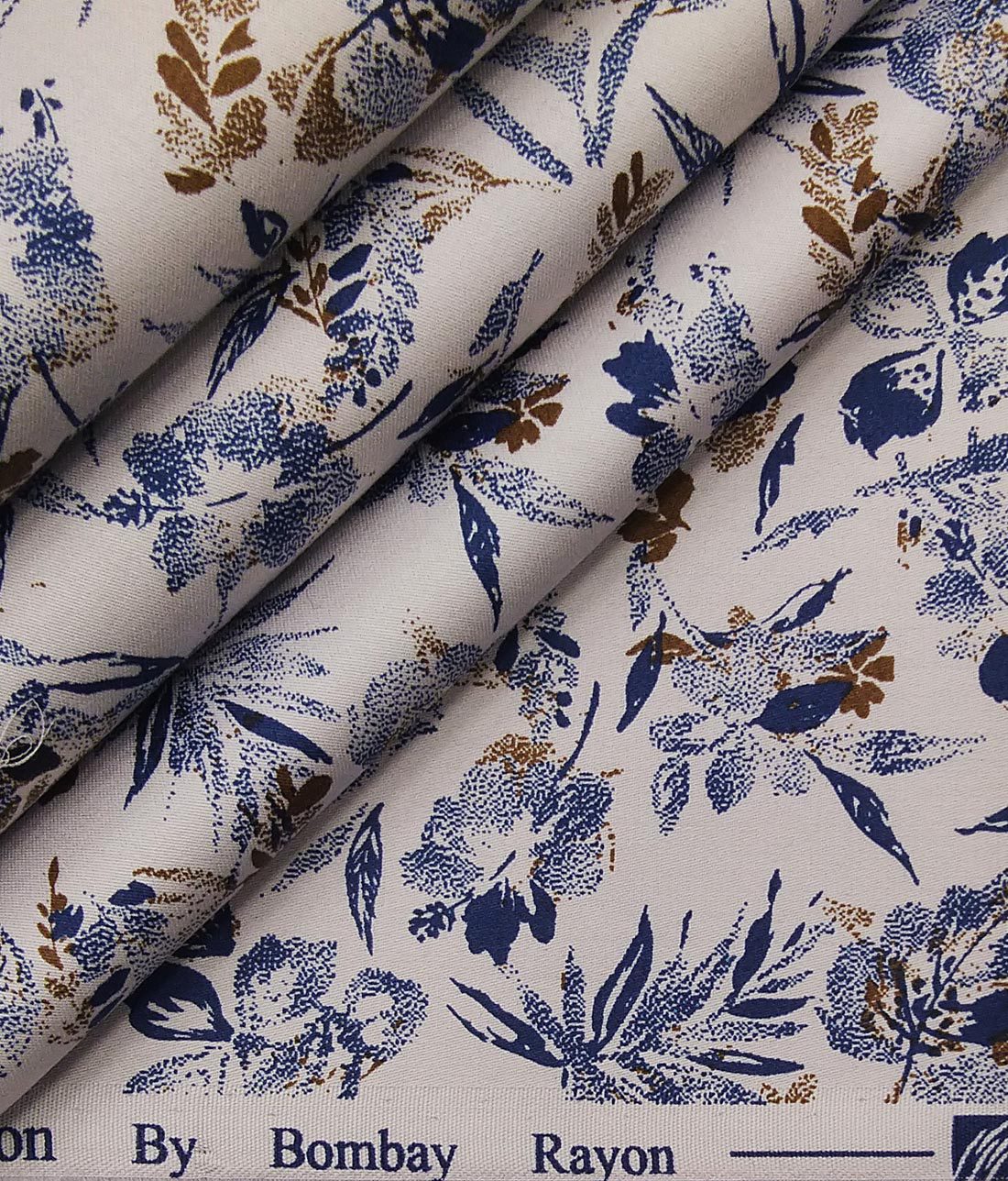 Bombay Rayon Light Grey 100% Premium Cotton Printed Shirt Fabric (1.60 M)