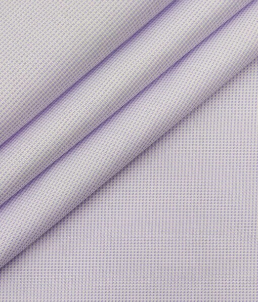 Exquisite Light Purple Poly Cotton Structured Shirt Fabric (2.40 M)