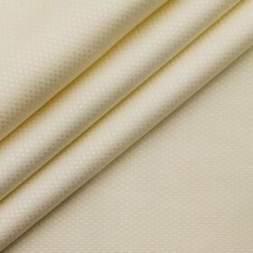 F.M. Hammerle Cream 100% Giza Cotton Jacquard Shirt Fabric (1.60 M)