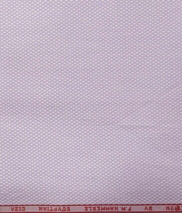 F.M. Hammerle Light Purple 100% Giza Cotton Jacquard Shirt Fabric (1.60 M)