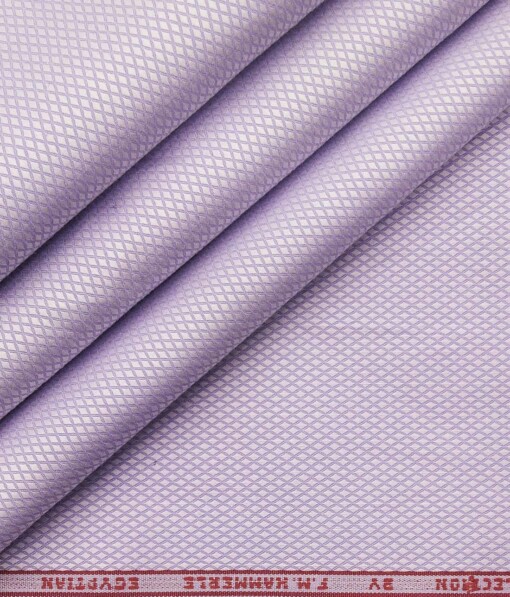 F.M. Hammerle Light Purple 100% Giza Cotton Jacquard Shirt Fabric (1.60 M)