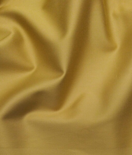 Nemesis Buttermilk Beige 100% Giza Cotton Solid Satin Shirt Fabric (1.60 M)