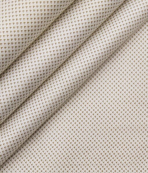 Nemesis Off-White 100% Giza Cotton Printed Shirt Fabric (1.60 M)