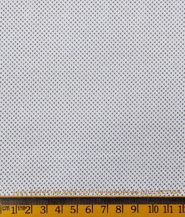 Nemesis White 100% Giza Cotton Printed Shirt Fabric (1.60 M)