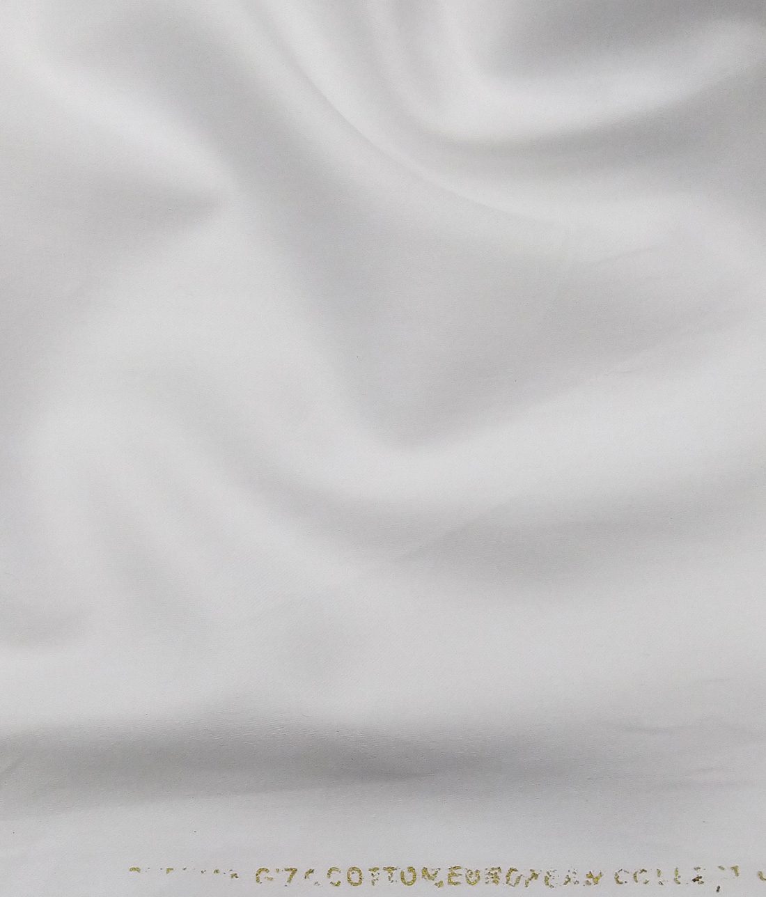 Nemesis White 100% Giza Cotton Solid Satin Shirt Fabric (1.60 M)