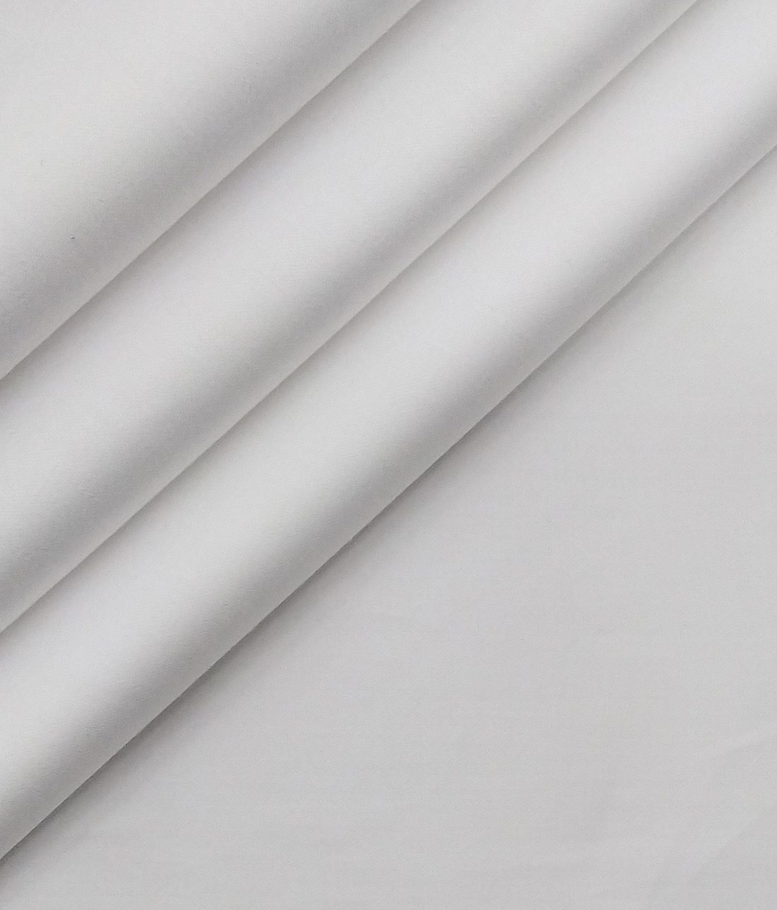 Nemesis White 100% Giza Cotton Solid Satin Shirt Fabric (1.60 M)