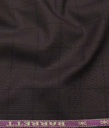 Combo of Raymond Dark Purple Checks Trouser Fabric With Arvind Pink 100% Cotton Printed Shirt Fabric (Unstitched)