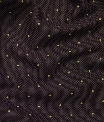 Combo of Raymond Beige Self Checks Trouser Fabric With Exquisite Dark Purple 100% Cotton Printed Shirt Fabric (Unstitched)