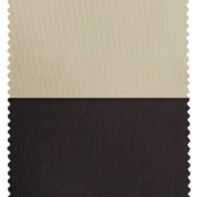 Combo of Raymond TechnoStretch Dark Brown Structured Trouser Fabric With Exquisite Light Brown Cotton Blend Structured Shirt Fabric (Unstitched)
