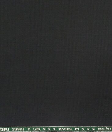 Combo of Raymond Black Self Checks Trouser Fabric With Soktas White 100% Cotton Black Striped Shirt Fabric (Unstitched)