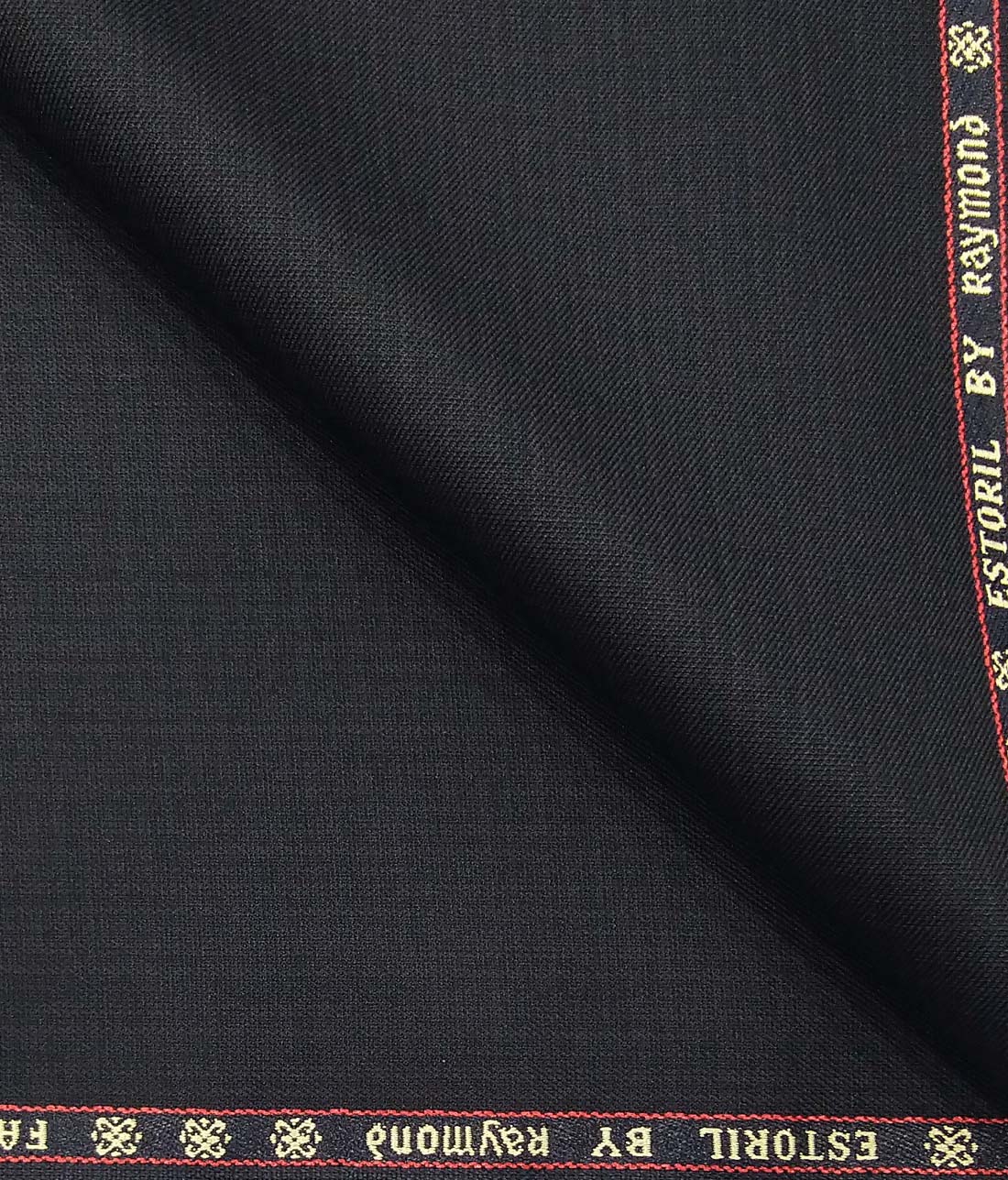 Combo of Raymond Dark Blue Self Design Trouser Fabric With Monza White ...