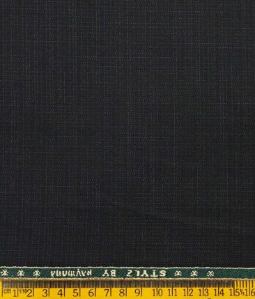 Combo of Raymond Blackish Grey Self Design Trouser Fabric With Bombay Rayon White 100% Cotton Black Striped Shirt Fabric (Unstitched)