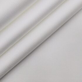 Raymond White 100% Egyptian Giza Cotton Solid Shirting Fabric
