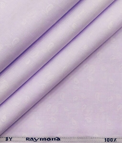 Raymond Light Purple 100% Egyptian Giza Cotton Floral Jacquard Shirting Fabric