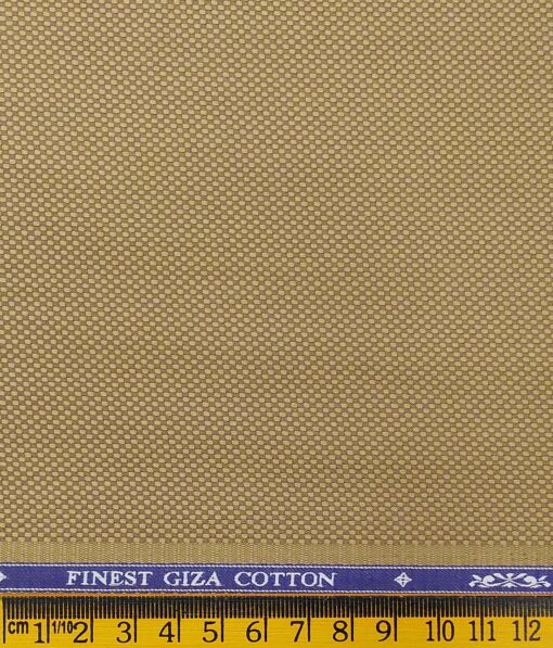 Soktas Gold 100% Giza Cotton Royal Oxford Weave Shirt Fabric (1.60 M)