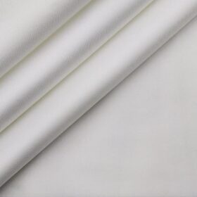 Soktas White 100% Egyptian Giza Cotton 2 Ply Solid Twill Weave Shirting Fabric
