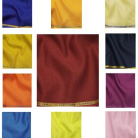 Arvind Men's Royal Blue 50% Cotton 50% Linen Self Design Shirting Fabric (2.25 Meter)