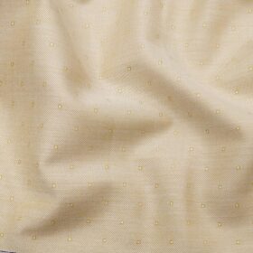 Arvind Men's Beige 100% Premium Cotton Self Dobby Shirt Fabric (1.60 M)
