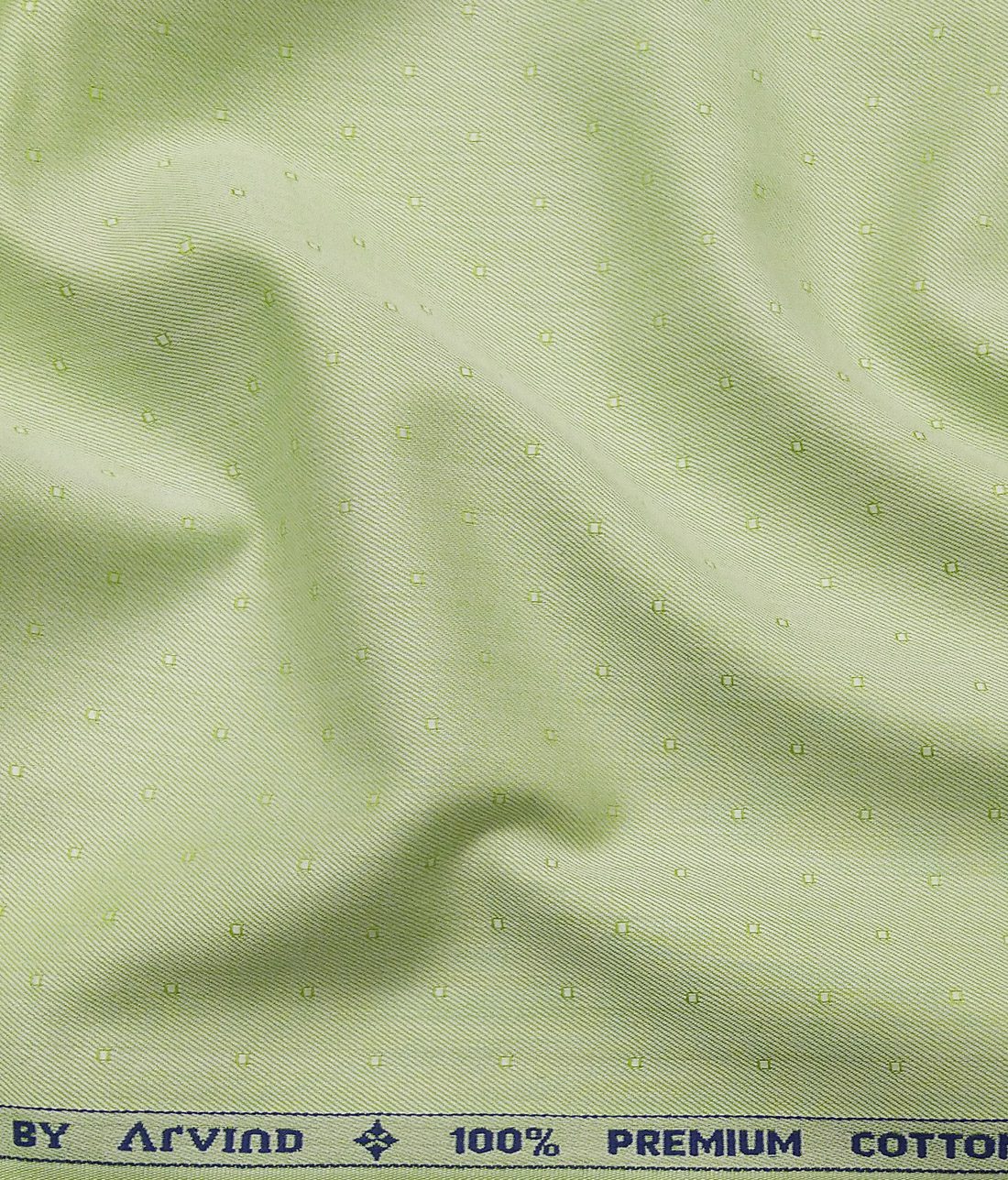 Arvind Men's Lime Green 100% Premium Cotton Self Dobby Shirt Fabric (1. ...