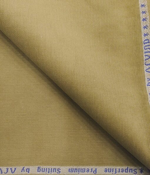 Arvind Men's Stretchable Unstitched Corduroy Trouser Fabric (Beige