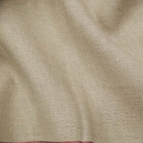 Burgoyne Men's Oat Beige 100% Irish Linen Unstitched Suiting Fabric (3 Meter)