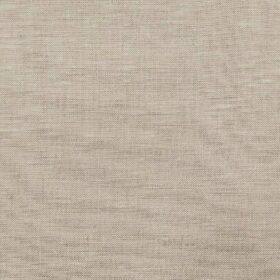 Burgoyne Men's Oat Beige 100% Irish Linen Self Design Unstitched Suiting Fabric (3 Meter)