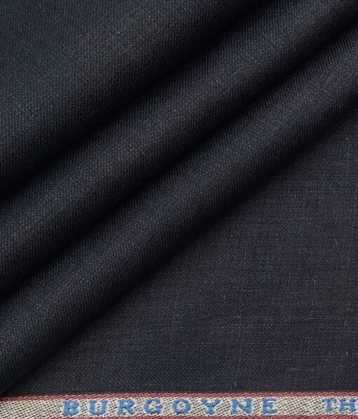 Burgoyne Men's Dark Royal Blue 100% Irish Linen Unstitched Trouser Fabric (1.30 Meter)