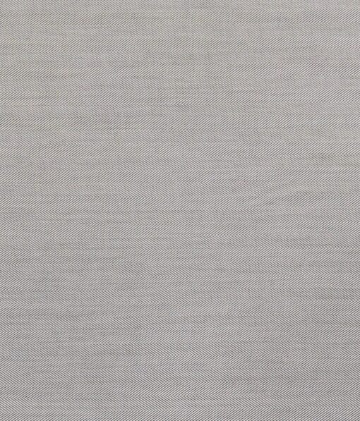 Cadini Italy Men's Light Grey 100% Cotton Herringbone Weave Shirt Fabric (1.60 M)