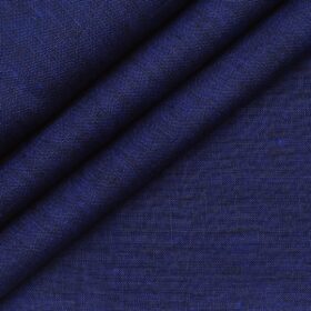 J.Hampstead Men's Dark Royal Blue 40 LEA 100% European Linen Solid Unstitched Suiting Fabric (3 Meter)
