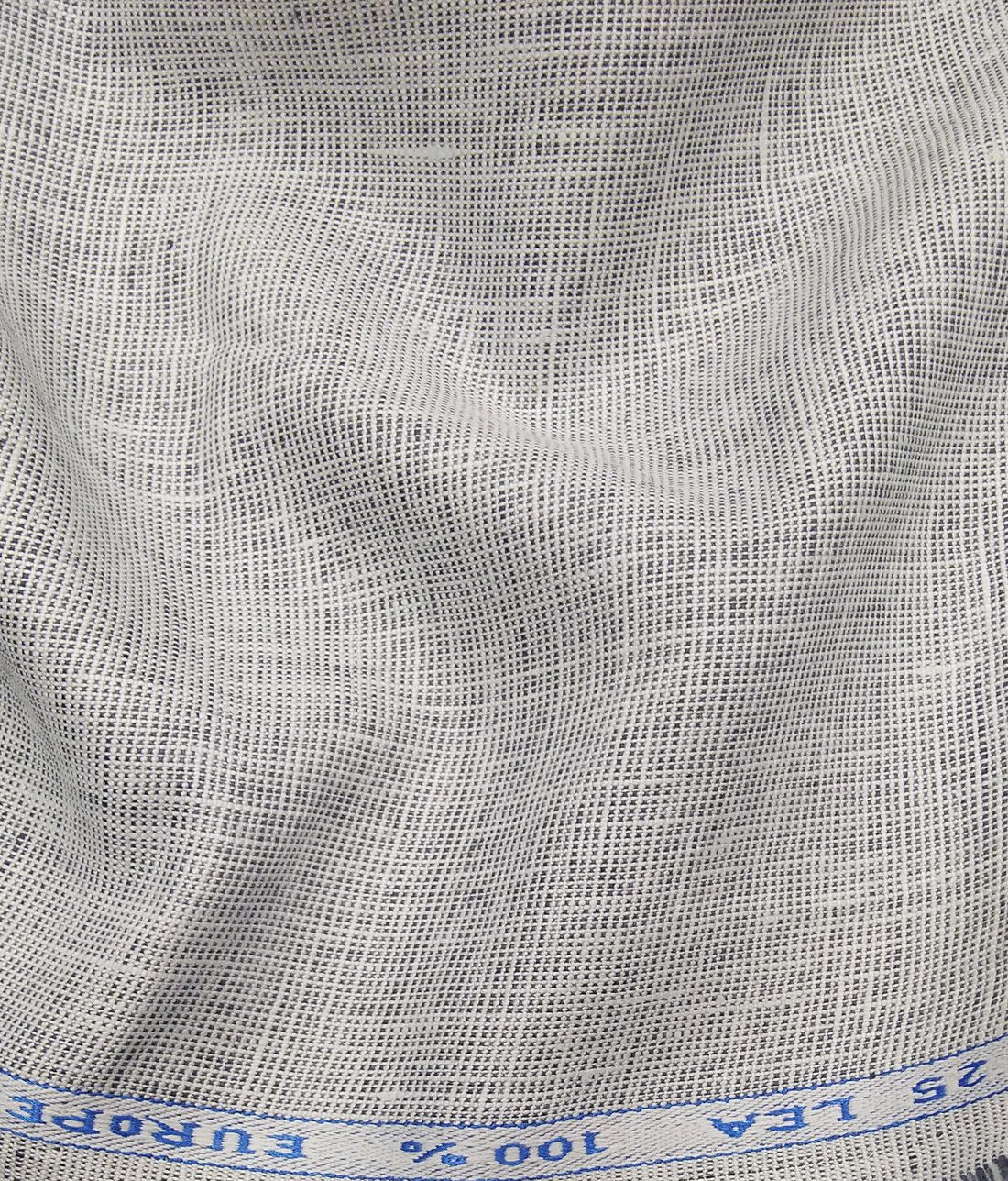 J.Hampstead Men's Light Grey 25 LEA 100% European Linen Strucutred Unstitched Suiting Fabric (3 Meter)