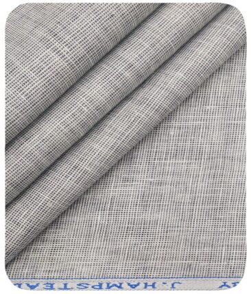 J.Hampstead Men's Light Grey 25 LEA 100% European Linen Strucutred Unstitched Suiting Fabric - Image 5