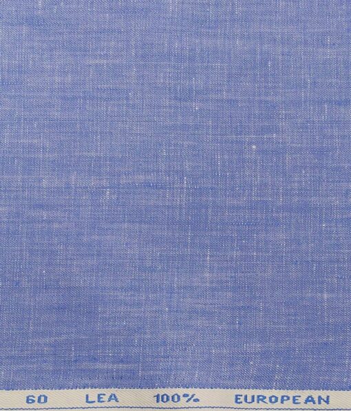 J.Hampstead Men's Light Blue 60 LEA 100% European Linen Self Unstitched Suiting Fabric (3 Meter)