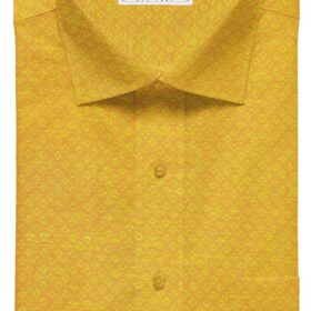 Nemesis Men's Bright Orange 100% Irish Linen Dobby Shirting Fabric (2.25 Meter)