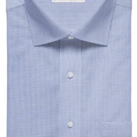 Raymond Men's Sky Blue Polyester Cotton Micro Checks Shirting Fabric (1.80 Meter)