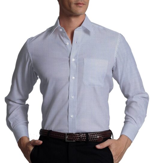 Raymond Men's White 100% Premium Cotton Blue Structured Shirting Fabric