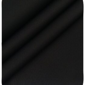 Raymond Men's Jet Black 100% Cotton Solid Shirting Fabric (1.80 Meter)