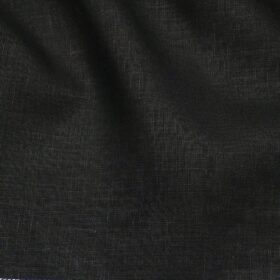 Raymond Men's Jet Black 100% Pure Linen Solid Unstitched Suiting Fabric (3 Meter)