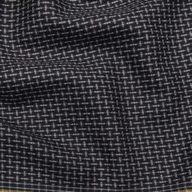 Soktas Men's Black 100% Egyptian Cotton Grey Structured Shirt Fabric (1.60 M)