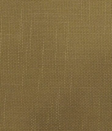 True Value Men's Peanut Brown 100% Cotton Jute Weave Trouser Fabric (Unstitched - 1.30 Mtr)