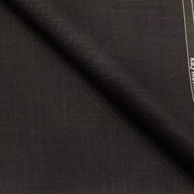 Raymond Dark Brown Polyester Viscose Self Design Unstitched Suiting Fabric - 3.75 Meter