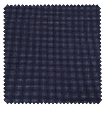 Raymond Royal Blue Polyester Viscose Structured Unstitched Suiting Fabric