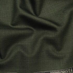 Raymond Dark Seaweed Green Polyester Viscose Self Design Unstitched Suiting Fabric - 3.75 Meter