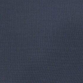 Raymond Aegan Blue Polyester Viscose Self Structured Unstitched Suiting Fabric - 3.75 Meter