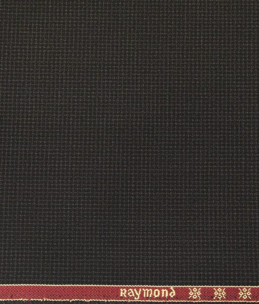 Raymond Blackish Grey Polyester Viscose Self Design Unstitched Suiting Fabric - 3.75 Meter