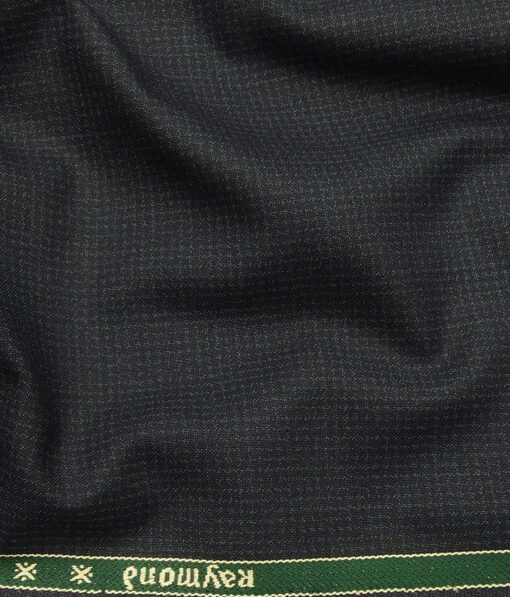 Raymond Blueish Sea Green Polyester Viscose Self Design Unstitched Suiting Fabric- 3.75 Meter