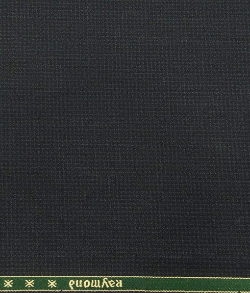 Raymond Blueish Sea Green Polyester Viscose Self Design Unstitched Suiting Fabric- 3.75 Meter