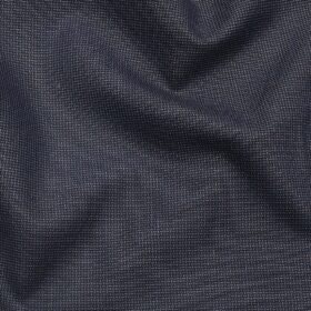 Raymond Blue Polyester Viscose Structured Unstitched Suiting Fabric- 3.75 Meter