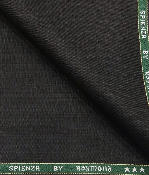 Raymond Black Polyester Viscose Self Design Unstitched Suiting Fabric - 3.75 Meter