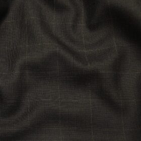 Raymond Dark Brown Polyester Viscose Checks Unstitched Suiting Fabric - 3.75 Meter