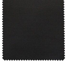 Raymond Black Polyester Viscose Strcutured Unstitched Suiting Fabric - 3.75 Meter